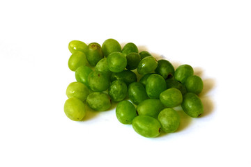 bunch of grapes isolated on white