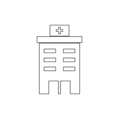 hospital outline icon. Signs and symbols can be used for web, logo, mobile app, UI, UX