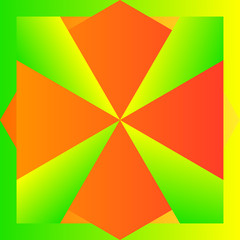 Color geometric pattern. Multicolored gradient abstraction with bright polygon. Minimal graphic background with simple shape and figure.