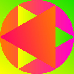 Color geometric pattern. Multicolored gradient abstraction with bright polygon. Minimal graphic background with simple shape and figure.