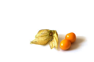 Cape gooseberry on white background
