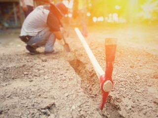 Digging for construction