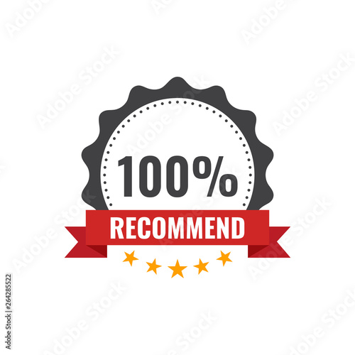 Recommended Stamp Sticker Seal Round Banner With Ribbon