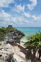 Mayan temple. Tulum beach. Quintana Roo, Mexico
