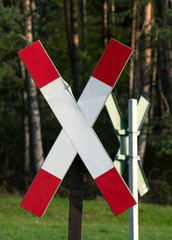 Warnschild Andreaskreuz
