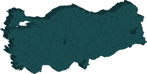 Naklejka premium turkey map 