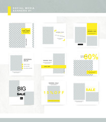 Social media banners, templates set 2