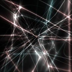 3D illustration of light grid structure. An abstract backdrop resembling an electricity storm or plasma substance. Beautiful futuristic background with pattern reminiscent of a lightning.