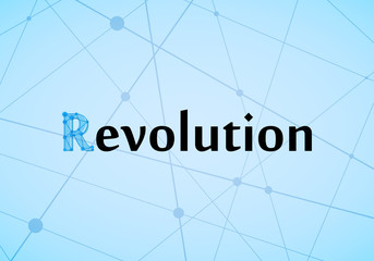 Creative Banner with Web of network or social connections. Vector illustration world high tech Revolution in Future of communication, EPS10.