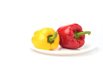 Sweet pepper on white background