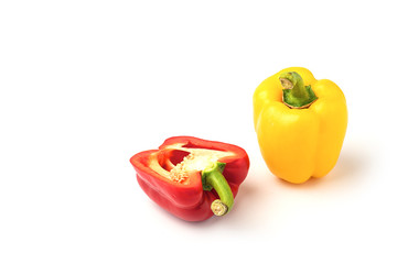 Sweet pepper on white background
