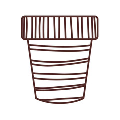 cute flower pot isolated icon