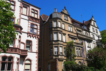 Obraz premium Altbaufassaden Süddeutschland, Heidelberg