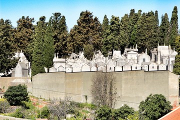 Views of Dos Prazeres cemetery in Lisbon