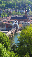Fototapeta premium Heidelberg: Alte Brücke über den Neckar, Deutschland