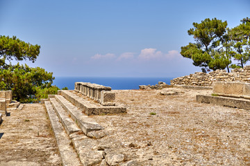 Ancient ruins of antiquity on the island of Rhodes