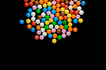 small candy of different colors