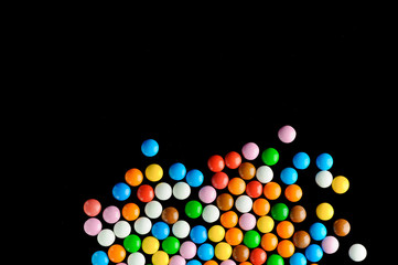 small candy of different colors
