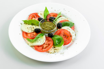 Assorted vegetables with mozzarella