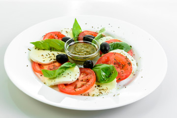 Assorted vegetables with mozzarella