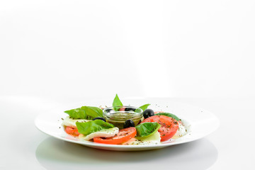 Assorted vegetables with mozzarella