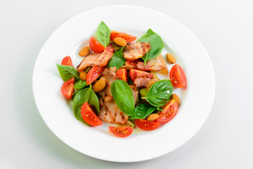 vegetables with meat fillet