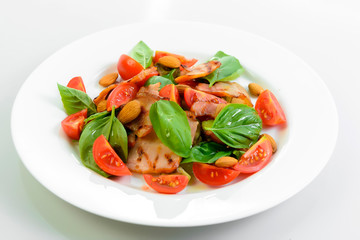 vegetables with meat fillet