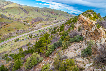 Fototapeta na wymiar Beautiful Spring Hike Up Dakota Ridge in Denver, Colorado