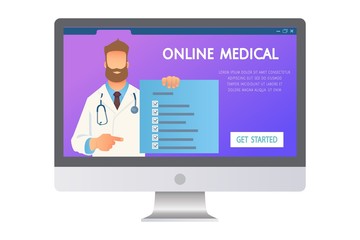 Online medicine concept