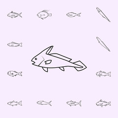 jakknife fish icon. Fish icons universal set for web and mobile