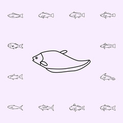 Notopterus icon. Fish icons universal set for web and mobile