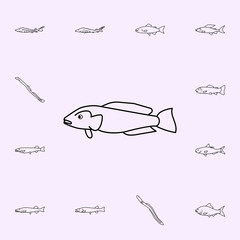 oyster toadfish icon. Fish icons universal set for web and mobile