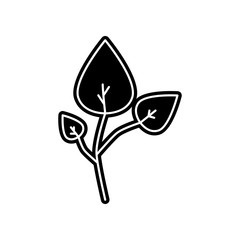 abstract type of leaves icon. Element of Flower for mobile concept and web apps icon. Glyph, flat icon for website design and development, app development