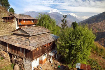 Photo sur Plexiglas Dhaulagiri Dhaulagiri, Gorepani village, Nepal Himalayas mountains