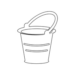 a bucket of water icon. Element of Garden for mobile concept and web apps icon. Outline, thin line icon for website design and development, app development