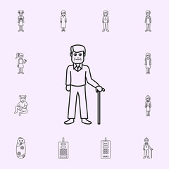 old age of a man icon. Generation icons universal set for web and mobile