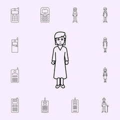 teenage girl period icon. Generation icons universal set for web and mobile