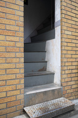 A stairway of the apartment entrance