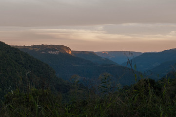 sunset in the mountains