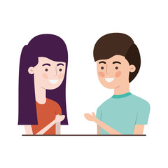 young couple avatar character