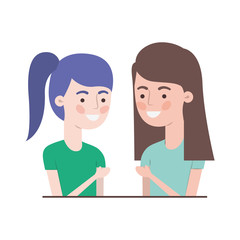 Fototapeta premium young women avatar character