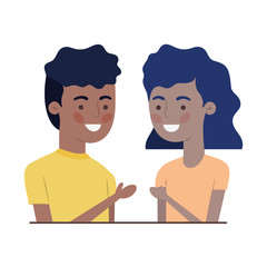 young couple avatar character