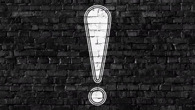 Attention icon. Looping footage has 4K resolution. Prores 4444.