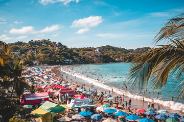 View of the beach in Sayulita Mexico