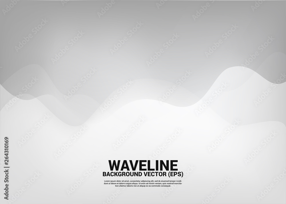 Poster silver fluid curve shape background. concept design for flowing futuristic and liquid wave style art