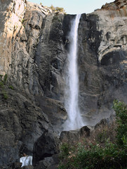 waterfall hitting rocks