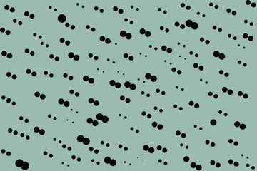 Black random dots on blue background. Abstract geometric shapes pattern in retro style for fabric print, textile, decor