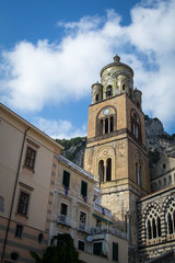 Fototapeta na wymiar Tower of Amalfi Cathedral