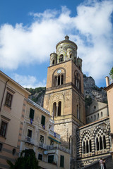 Fototapeta na wymiar Tower of Amalfi Cathedral