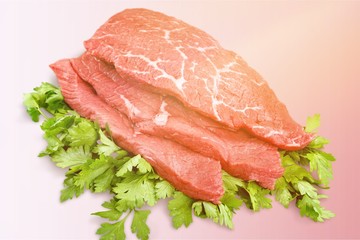 beef steak on white. Isolated